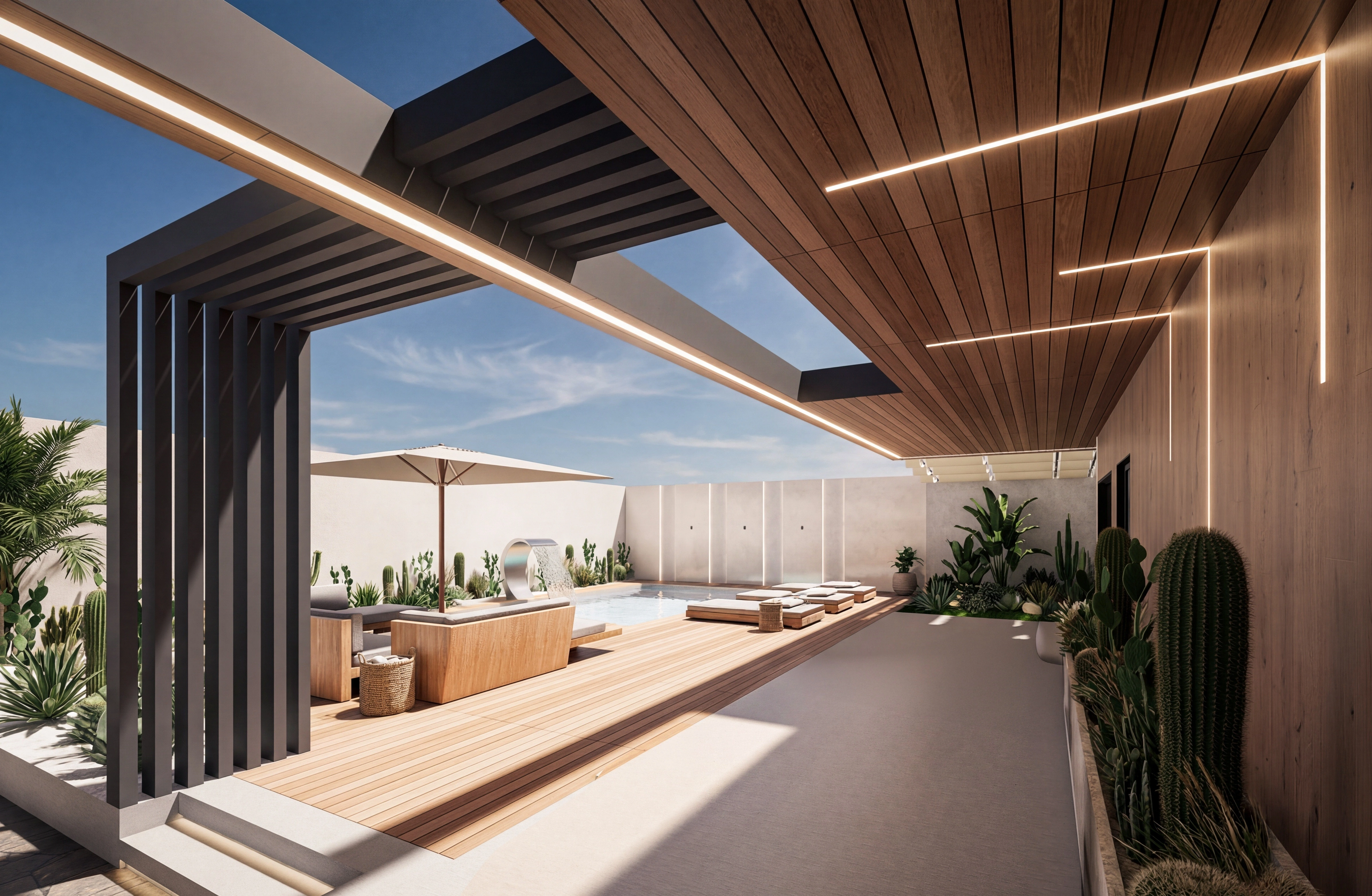 Dettaglio architettonico di una residenza Lux Project